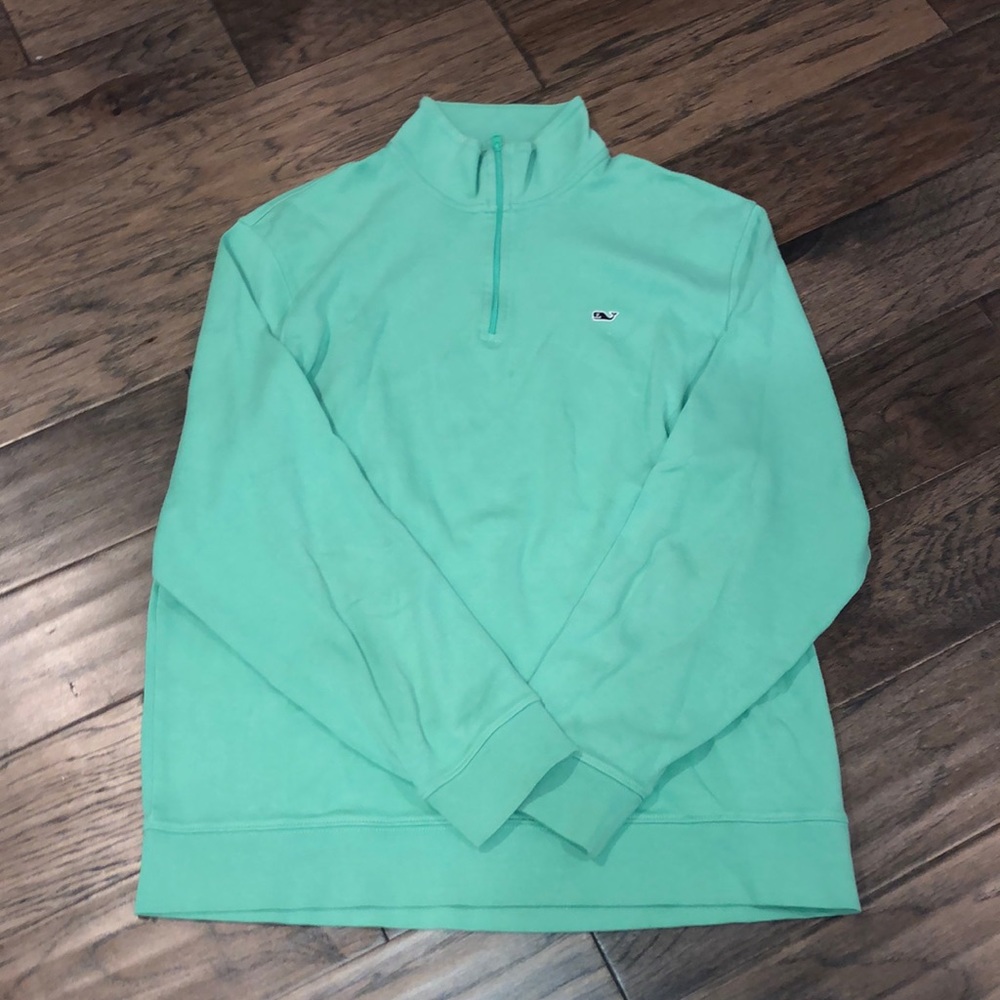 Seafoam green quarter zip